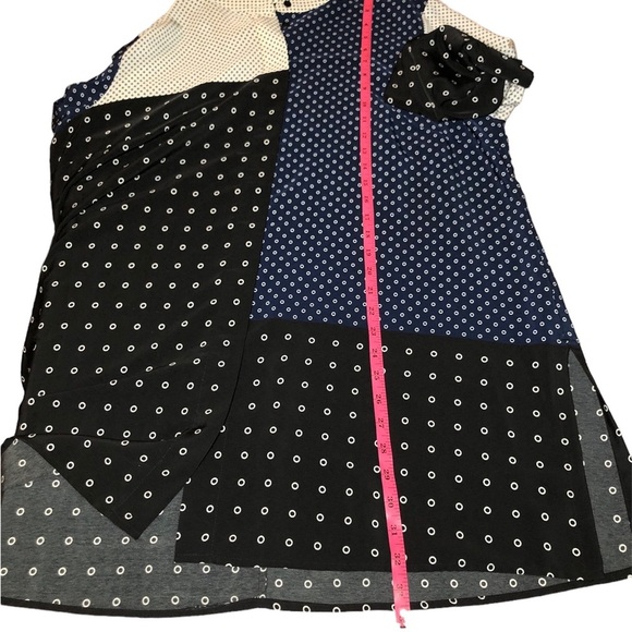 Alfani long sleeve Polka Print Tunic Top Blouse, Colorblock size XL - Picture 9 of 9
